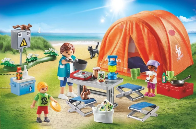PLAYMOBIL Family Fun Kampeerders met tent 70089