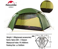 Naturehike Cloud Piek 2 20D T